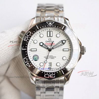 Replica Omega Seamaster 300m White Dial Stainless Steel Swiss 8800 Watch